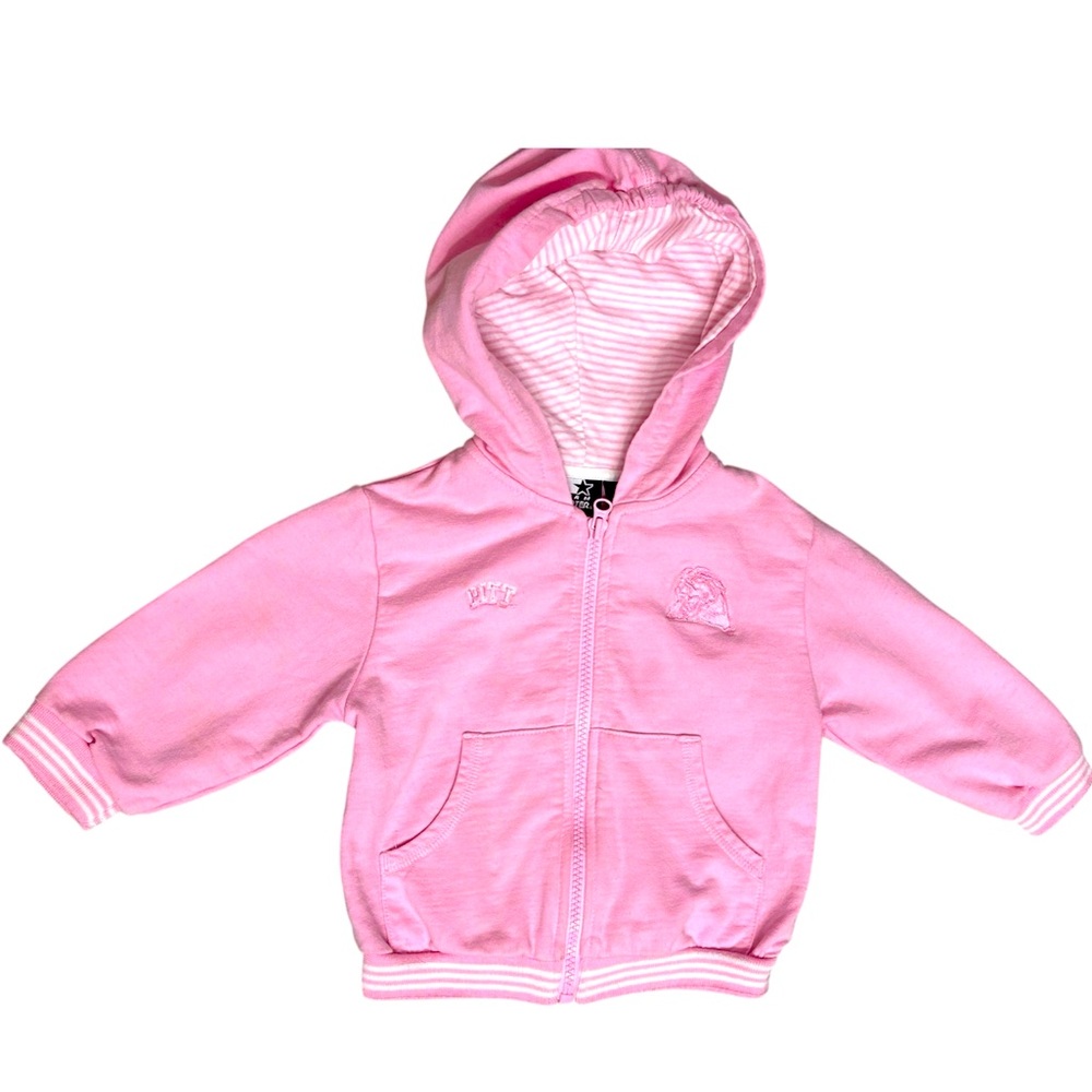 Vintage * RARE* Baby Girl’s Pink Pitt Panther’s Starter Jacket Hoodie 24 Months